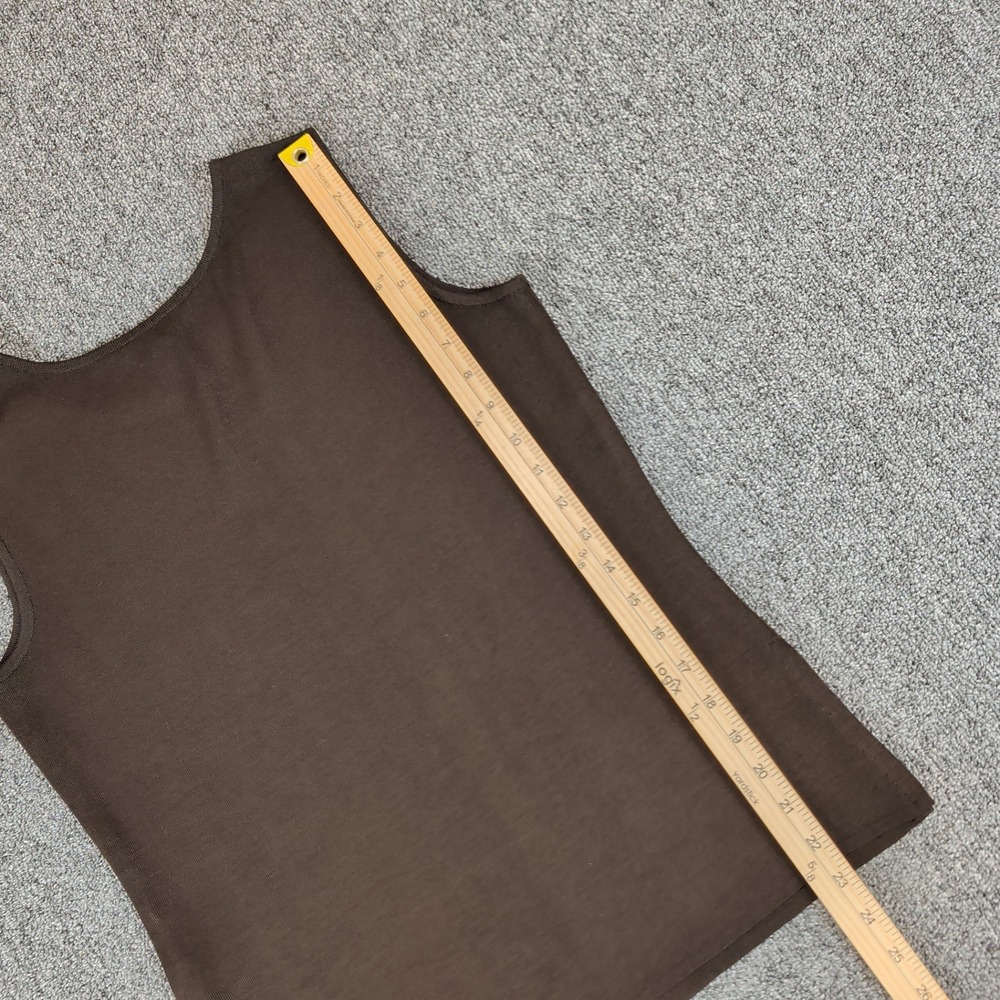 Misook Vintage Knit Shell Tank Top Women S Brown Office Quiet Luxury Sleeveless - Picture 6 of 8